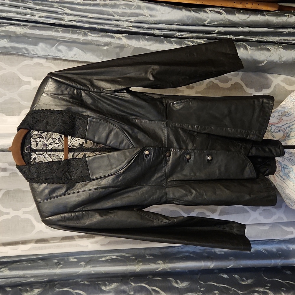 Vintage! Lace and leather jacket